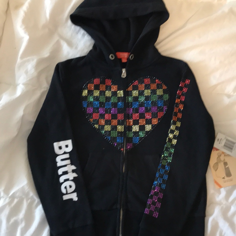 Girls  Butter zip up   Size 7